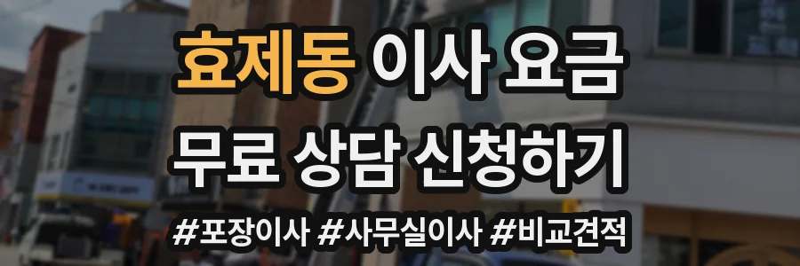 효제동 이사 요금