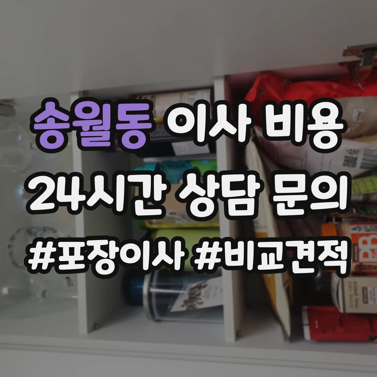 송월동 이사 비용