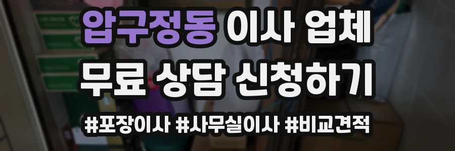 압구정동 이사 업체