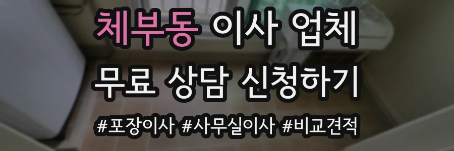 체부동 이사 업체