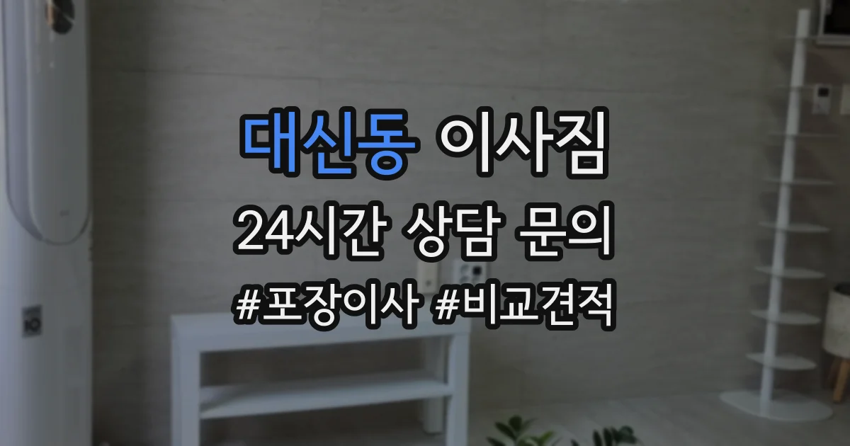 대신동 이사짐