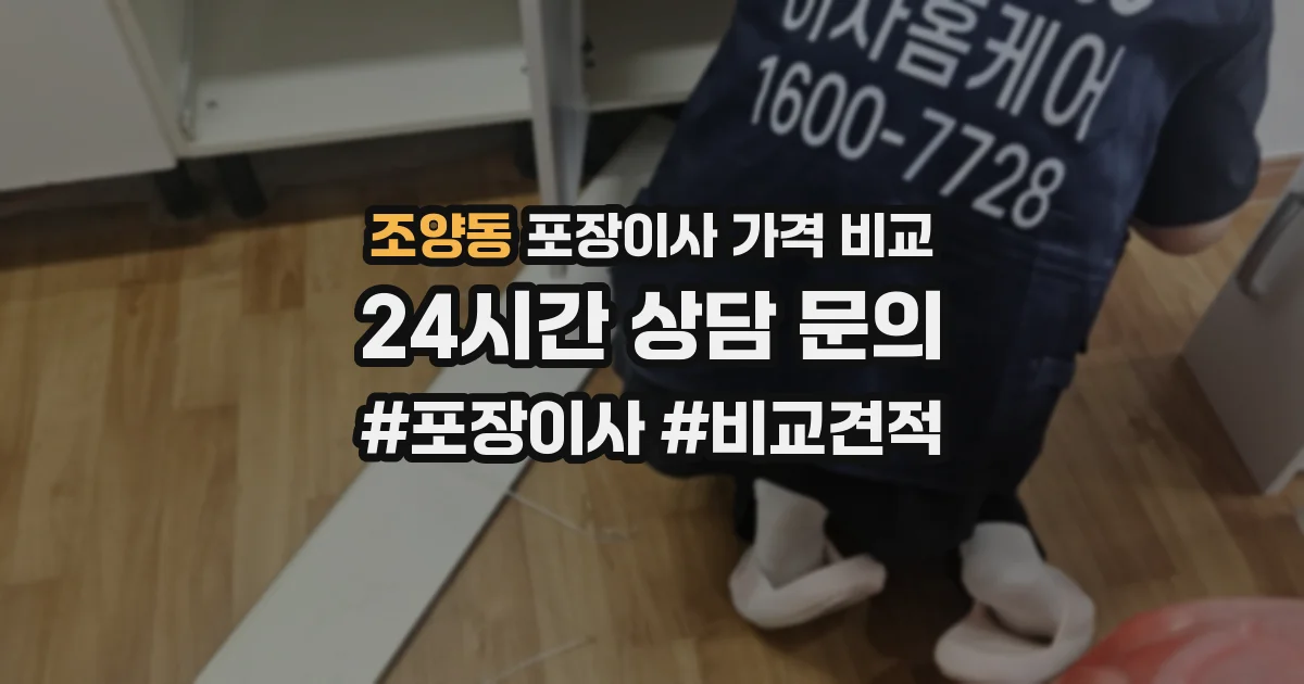조양동 포장이사 가격 비교