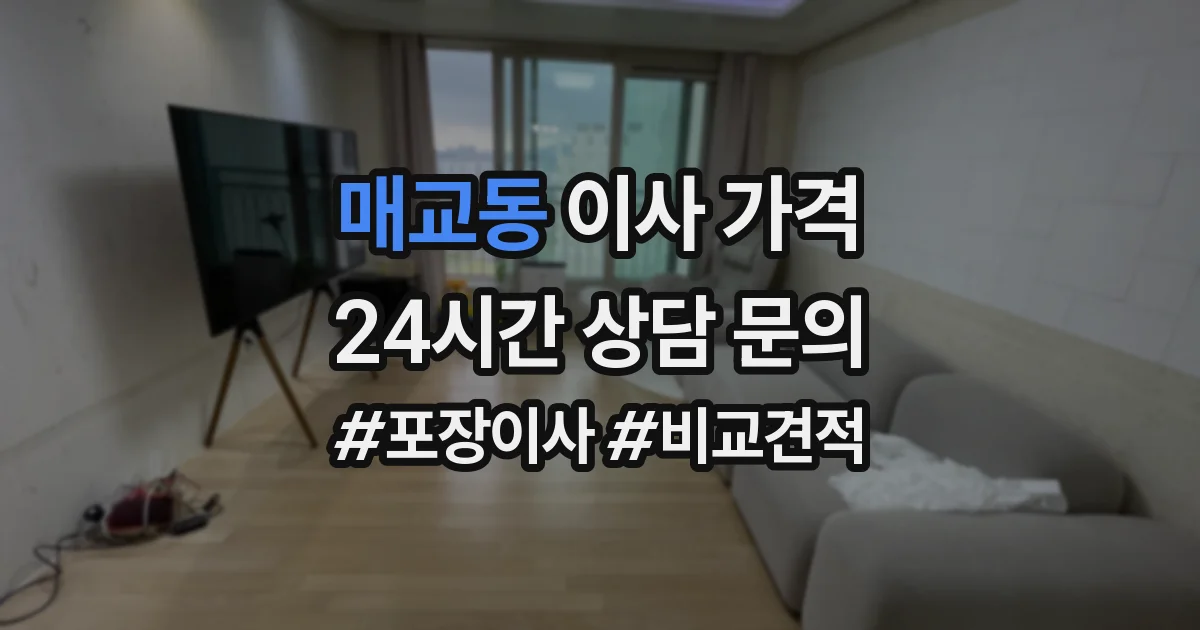 매교동 이사 가격