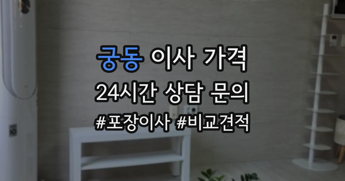 궁동 이사 가격