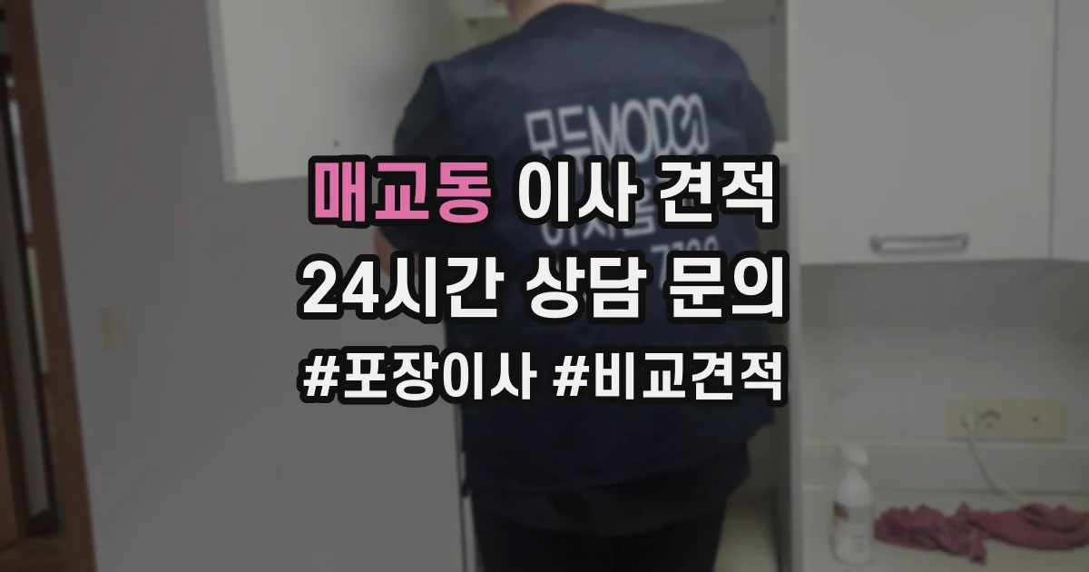 매교동 이사 견적