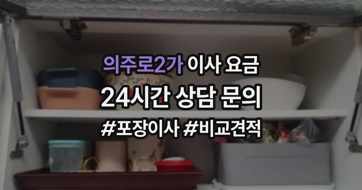 의주로2가 이사 요금