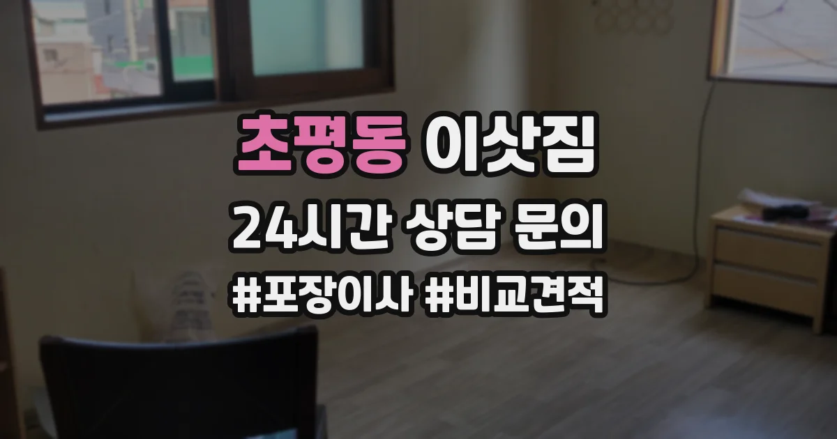 초평동 이삿짐