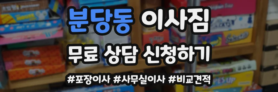 분당동 이사짐