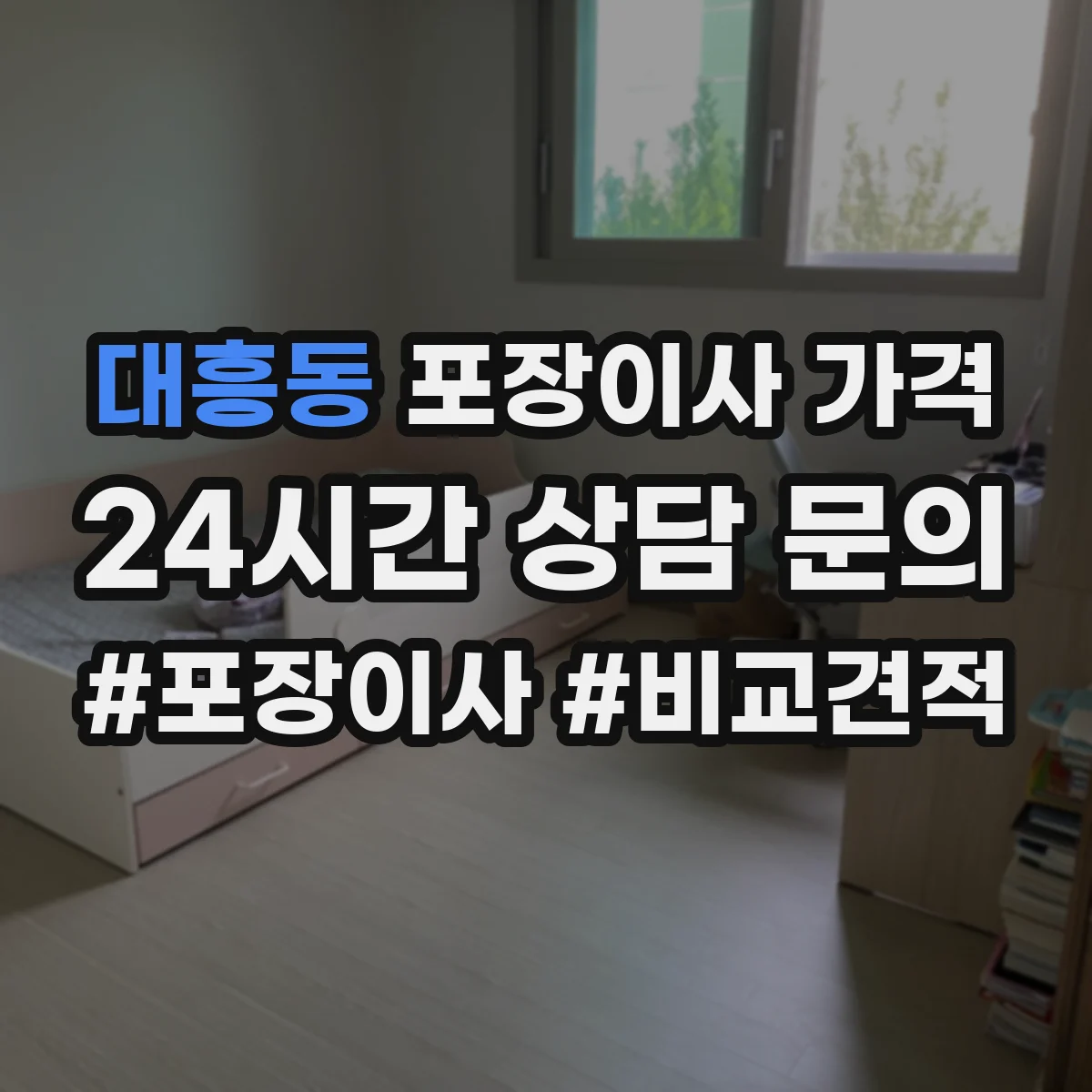 대흥동 포장이사 가격