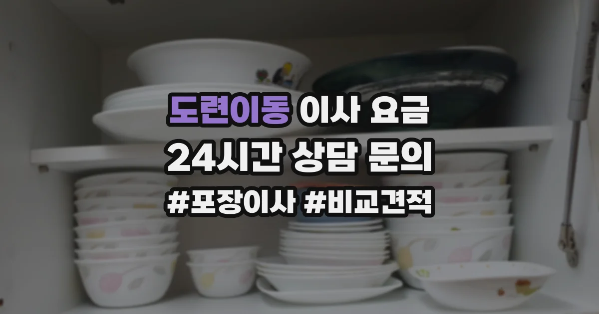 도련이동 이사 요금