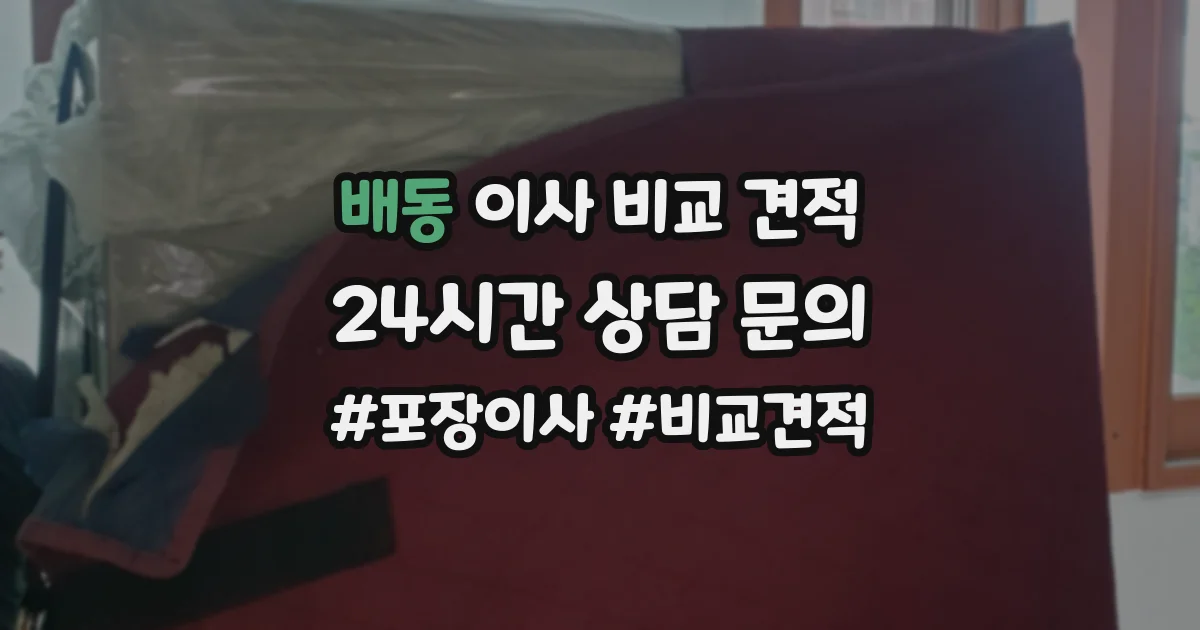 배동 이사 비교 견적