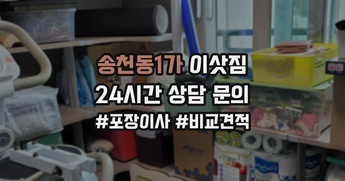송천동1가 이삿짐