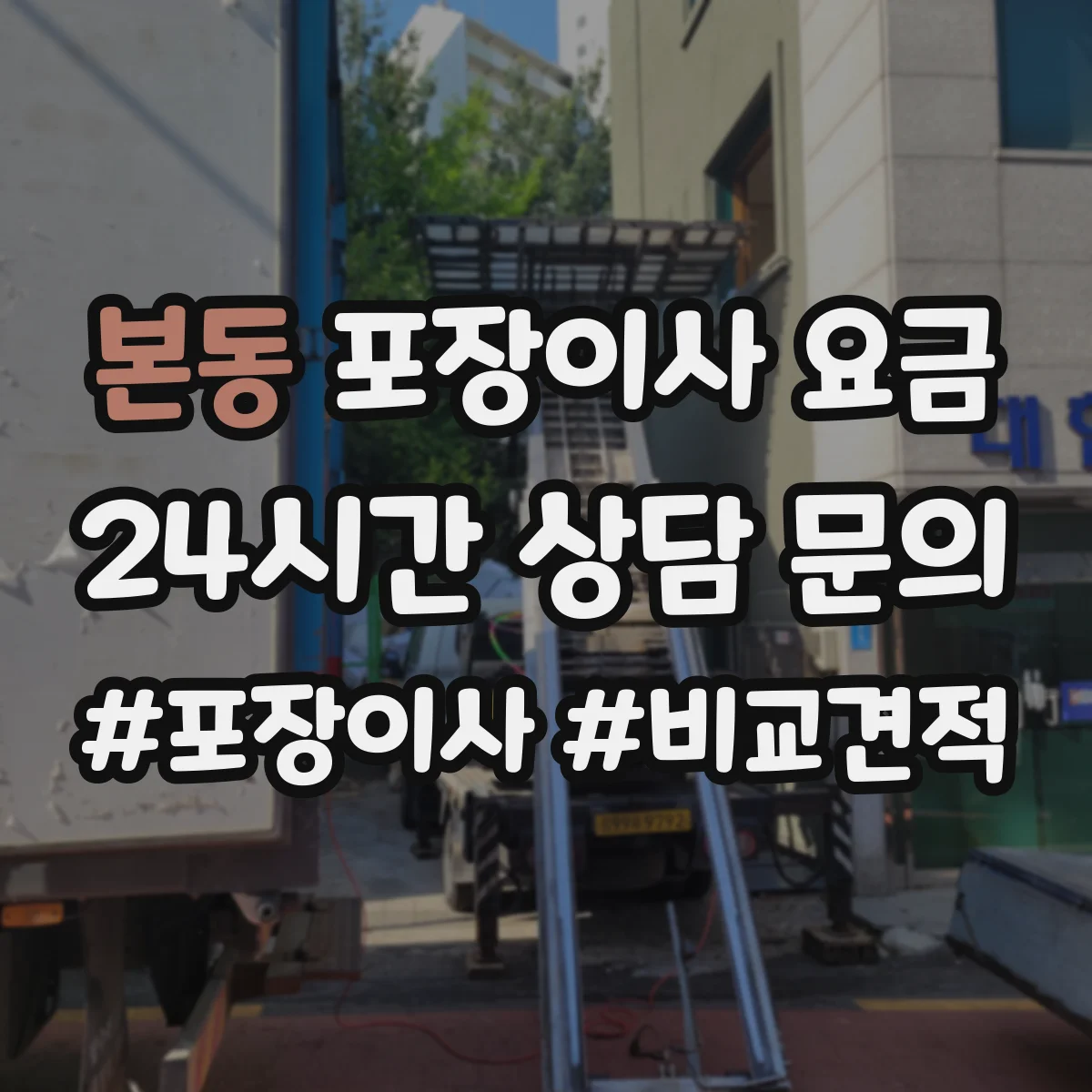 본동 포장이사 요금