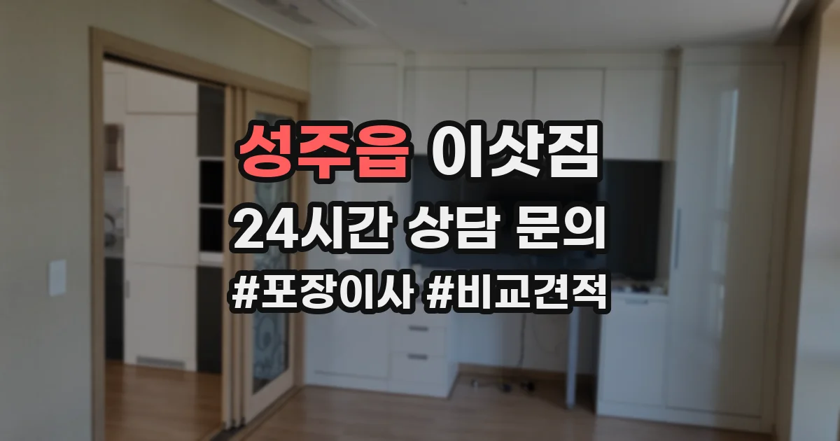 성주읍 이삿짐