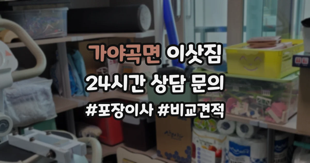 가야곡면 이삿짐