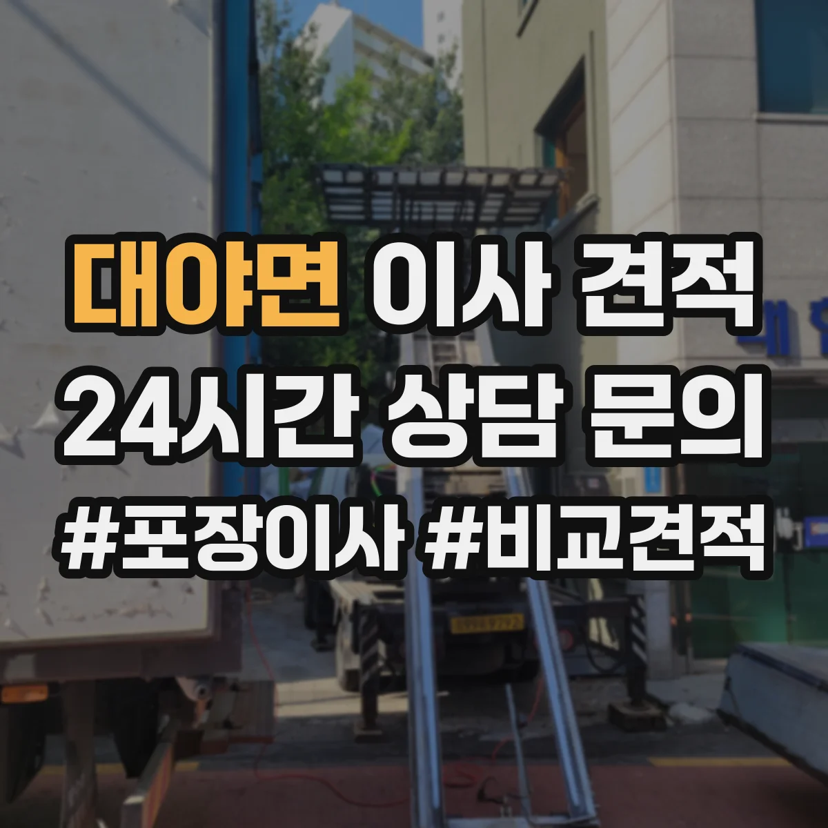 대야면 이사 견적