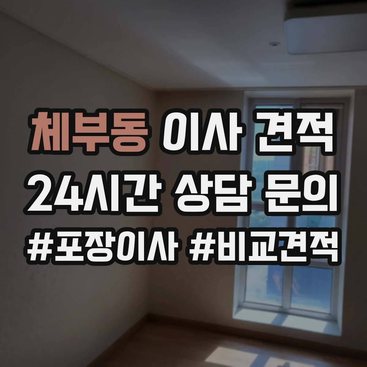 체부동 이사 견적
