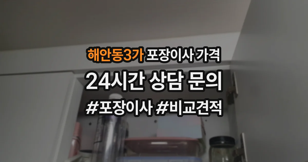 해안동3가 포장이사 가격