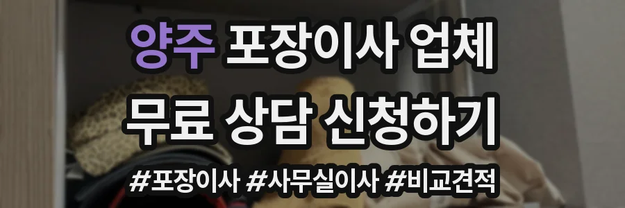 양주 포장이사 업체