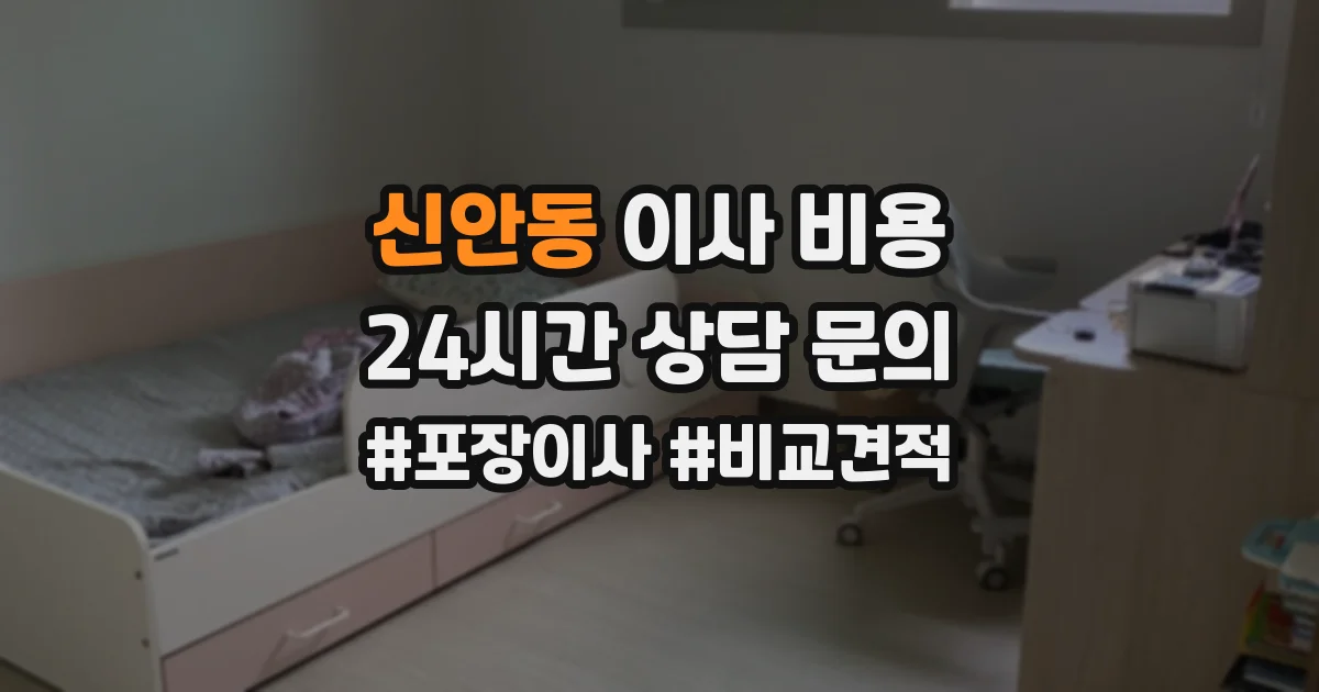 신안동 이사 비용