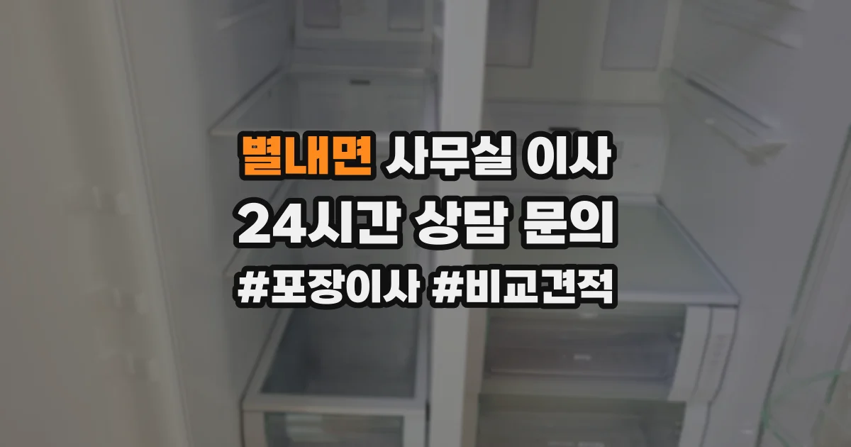 별내면 사무실 이사