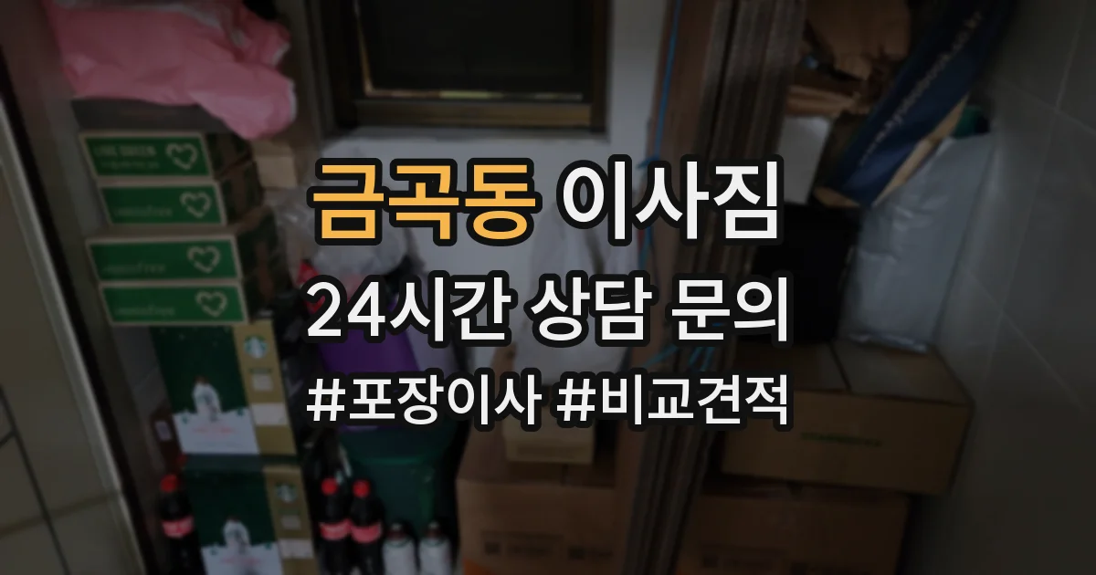 금곡동 이사짐