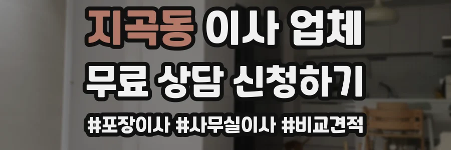 지곡동 이사 업체