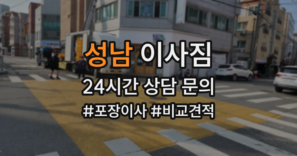 성남 이사짐