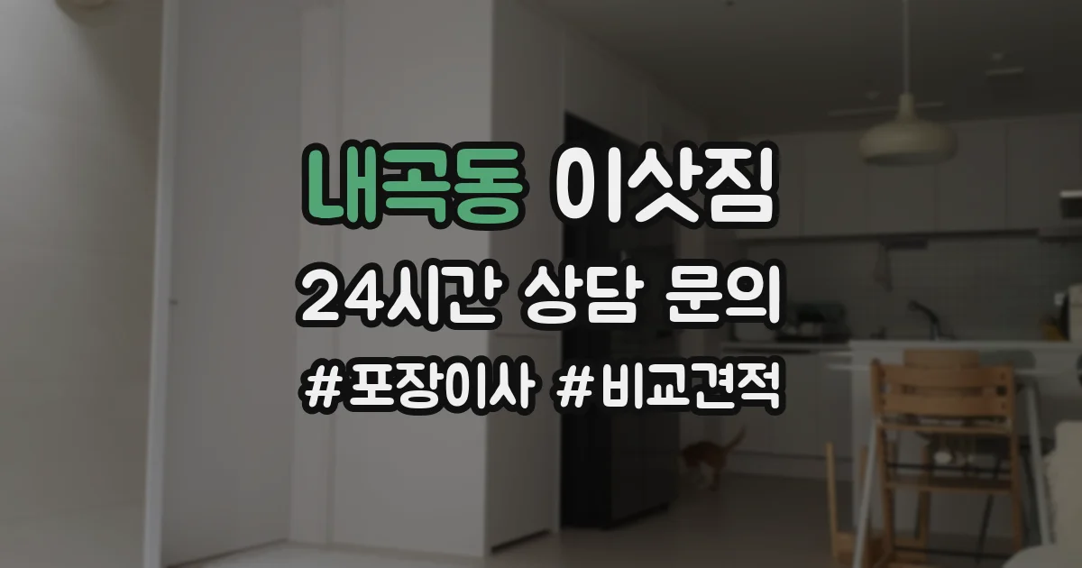 내곡동 이삿짐