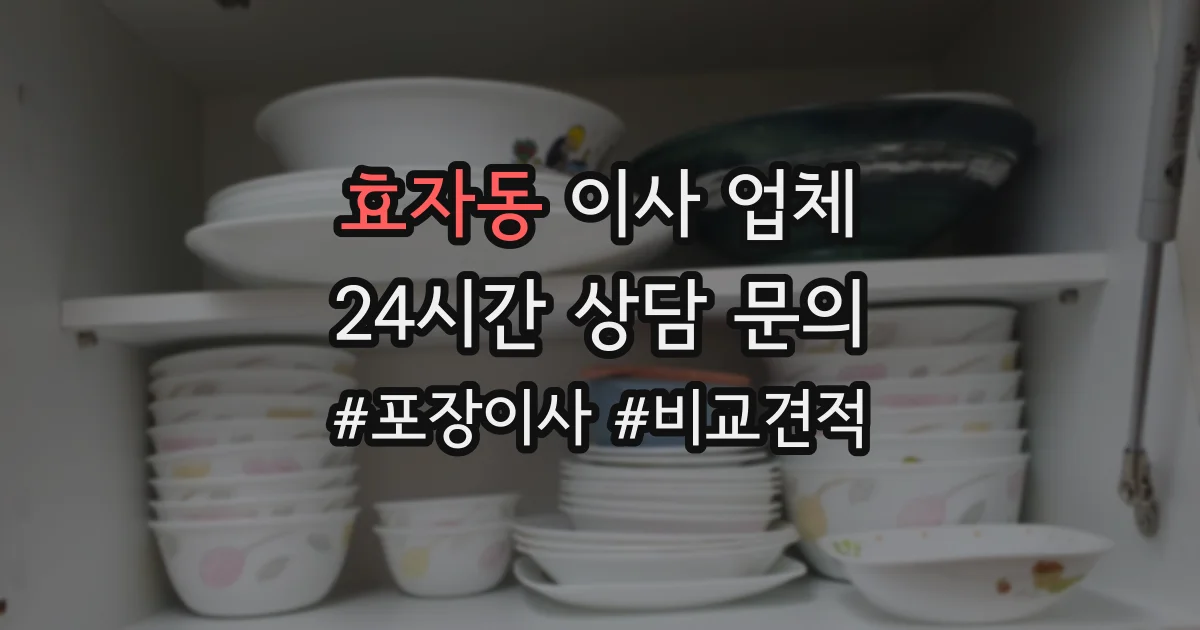 효자동 이사 업체
