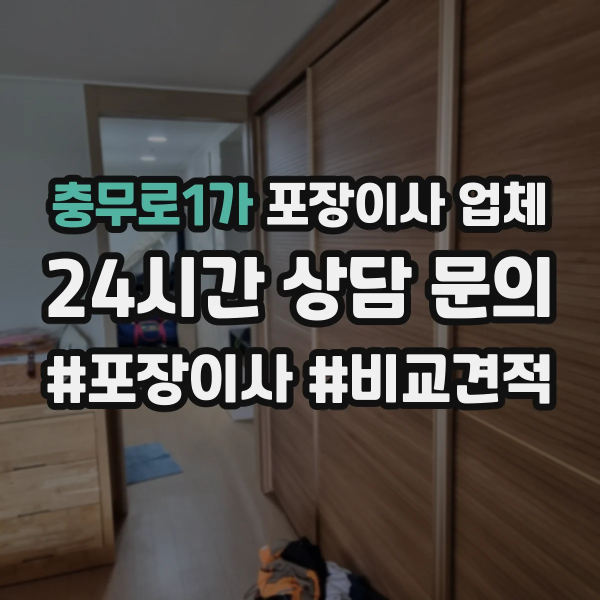충무로1가 포장이사 업체