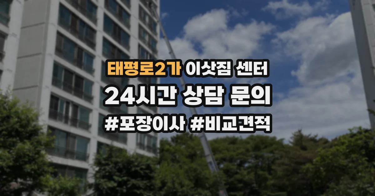 태평로2가 이삿짐 센터