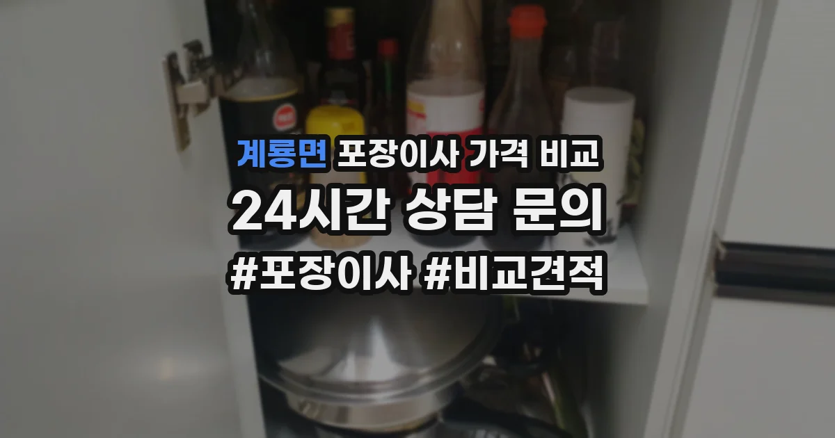계룡면 포장이사 가격 비교