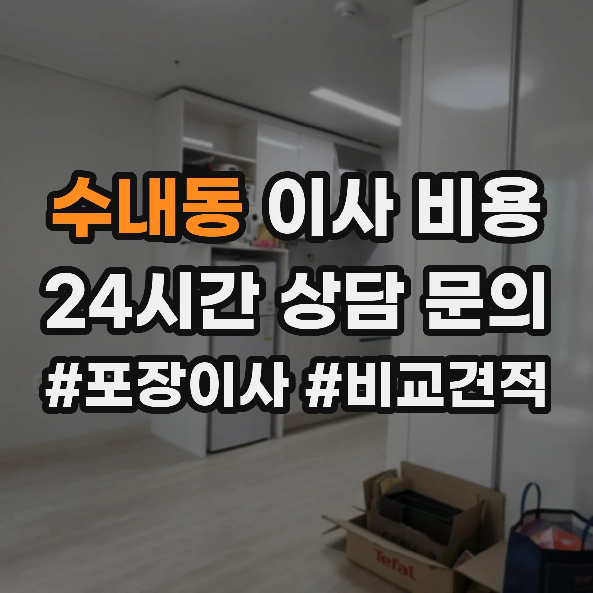 수내동 이사 비용