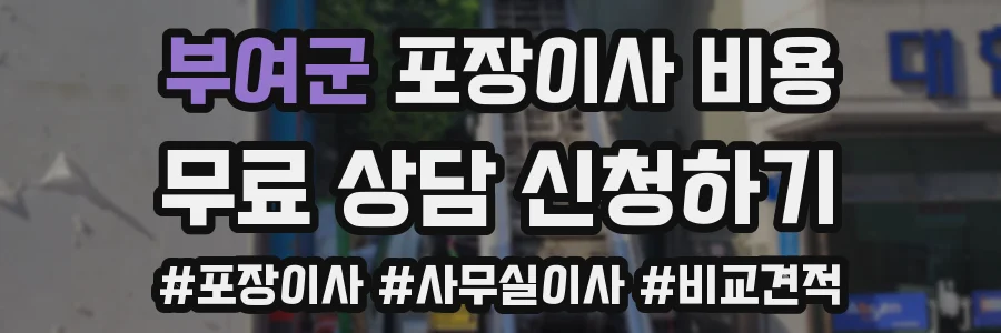 부여군 포장이사 비용
