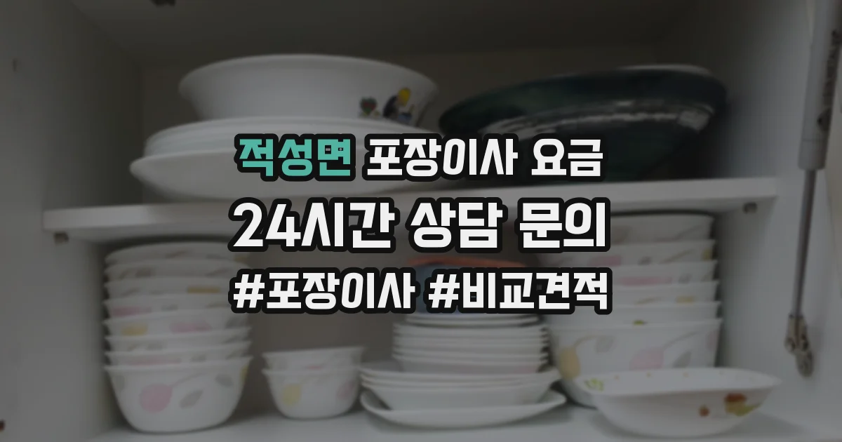 적성면 포장이사 요금