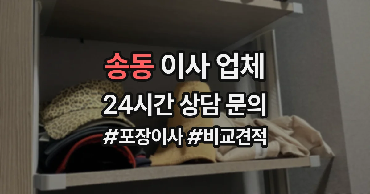 송동 이사 업체