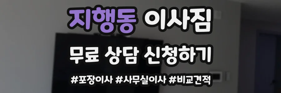 지행동 이사짐