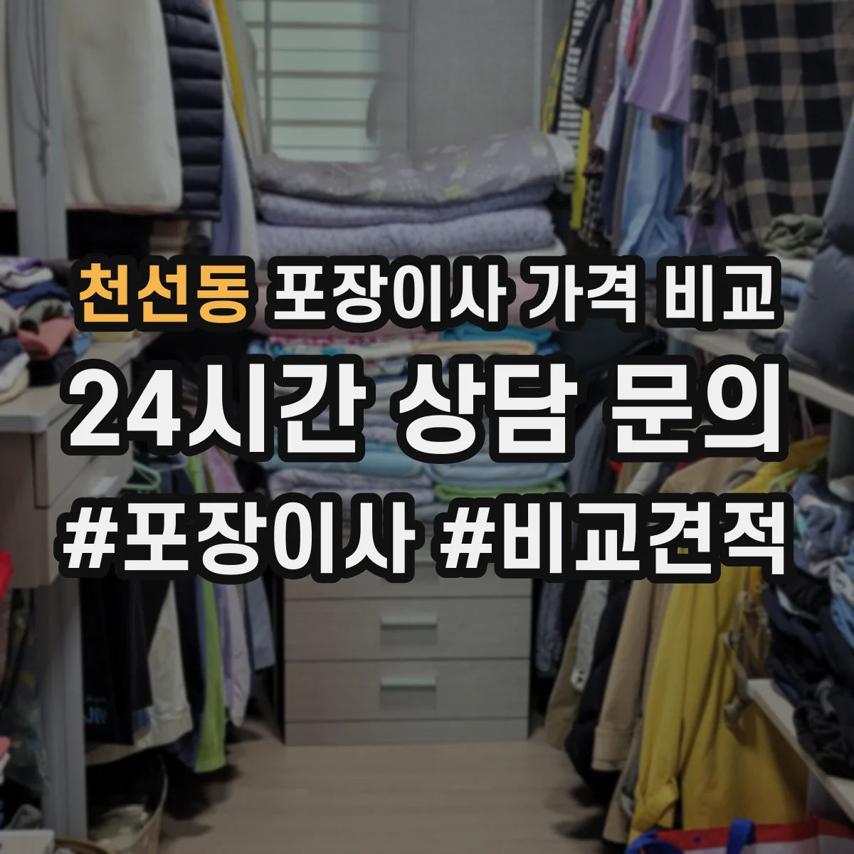 천선동 포장이사 가격 비교