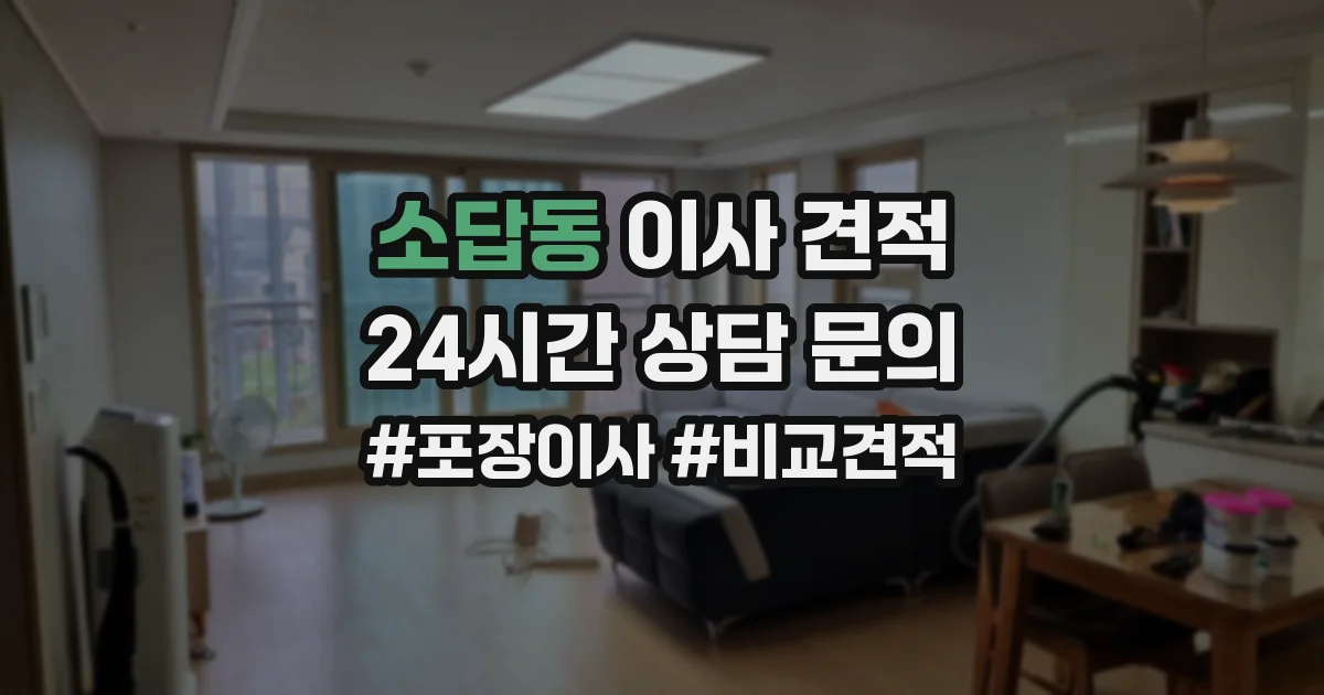 소답동 이사 견적