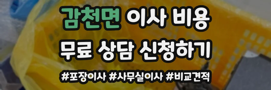 감천면 이사 비용