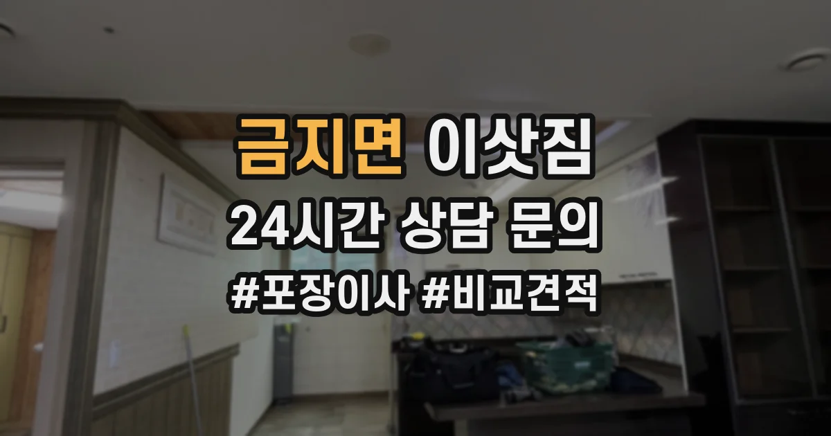 금지면 이삿짐