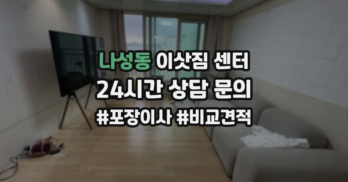 나성동 이삿짐 센터