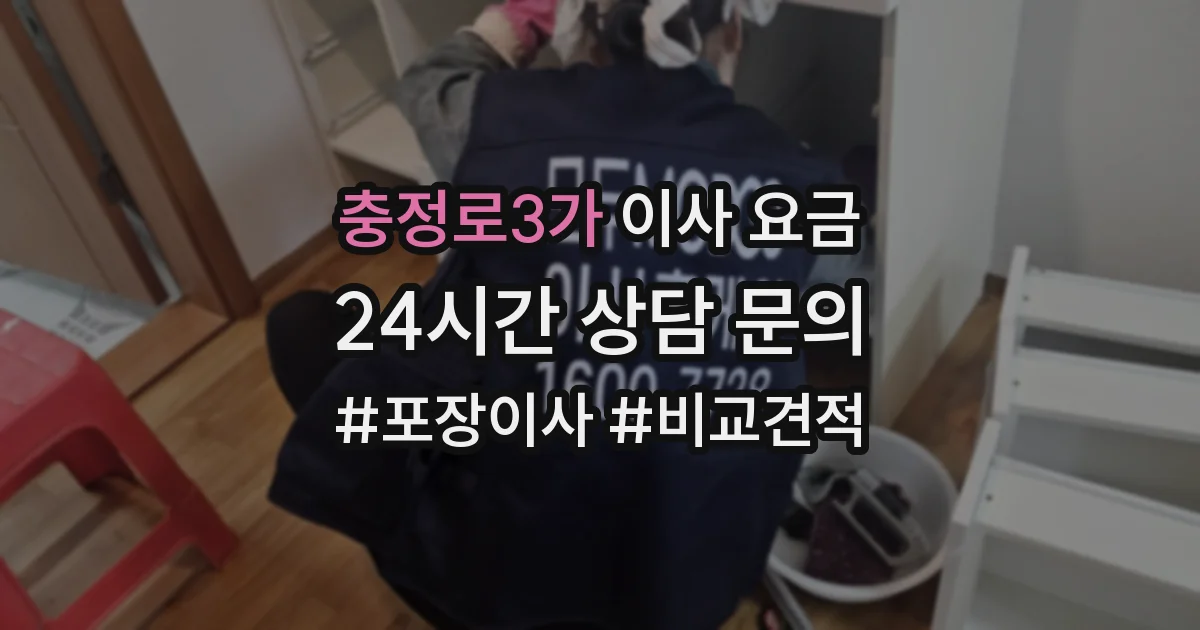 충정로3가 이사 요금