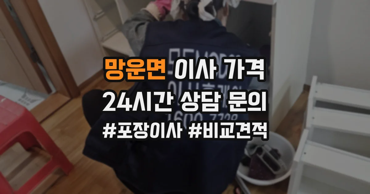 망운면 이사 가격