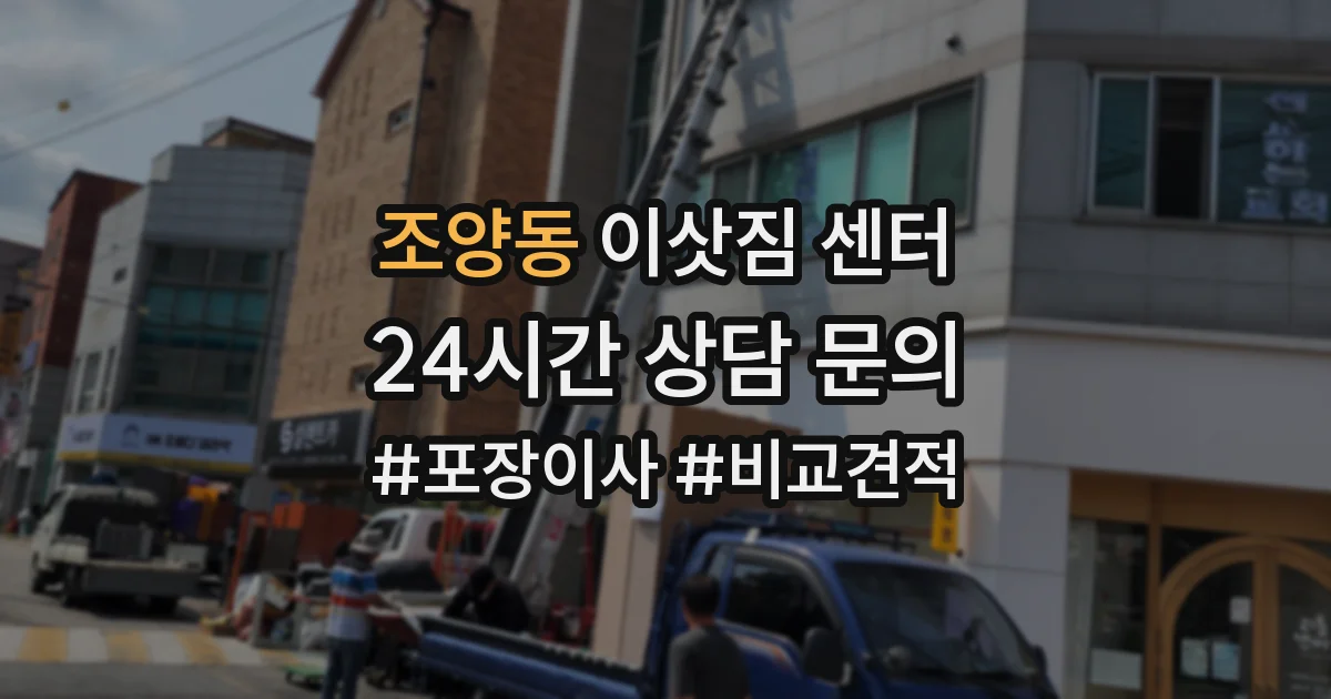 조양동 이삿짐 센터