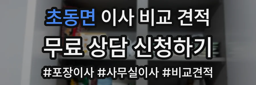 초동면 이사 비교 견적