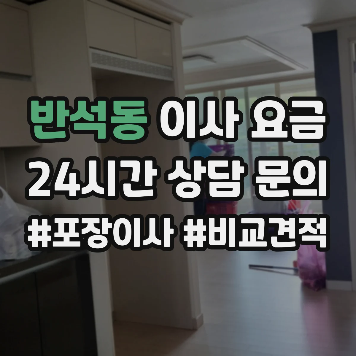 반석동 이사 요금
