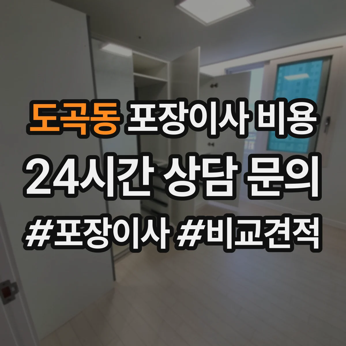 도곡동 포장이사 비용