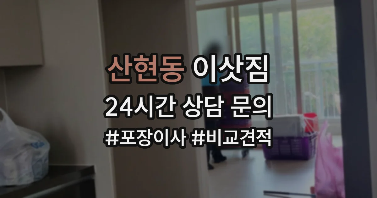 산현동 이삿짐